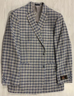 TG Signature Series Tan/Blue/Black/Gold Check Slim Fit Sport Coat on clearance