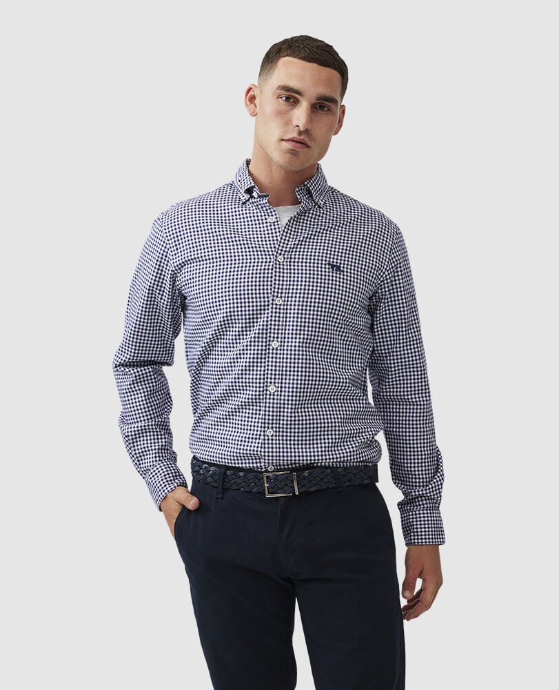 Rodd and Gunn Gunn Check Oxford Sports Fit Shirt