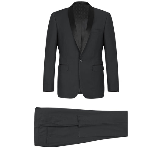 201-1 Men's Slim Fit 2-Piece Shawl Lapel Tuxedo Suit