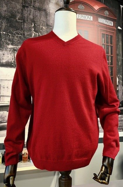 100% Cashmere V-Neck Sweater on clearance
