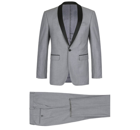 202-2 Men's Slim Fit 2-Piece Shawl Lapel Tuxedo Suit