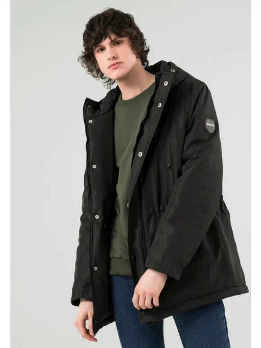 Dasti Black Waterproof Hooded Parka for Men on clearance