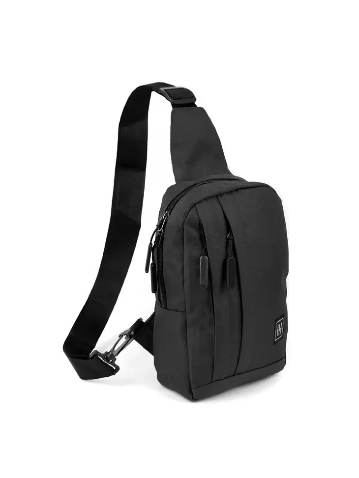 Westeno Crossbody Sling Bag with Reversible Strap-Black