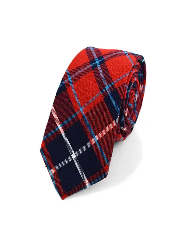 Men's Plaid Flannel 2.25" Slim Tie
