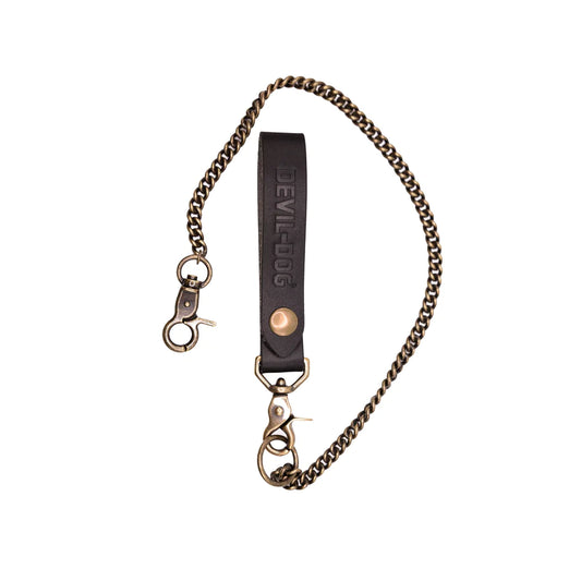 DEVIL-DOG® Leather Key Strap - Black