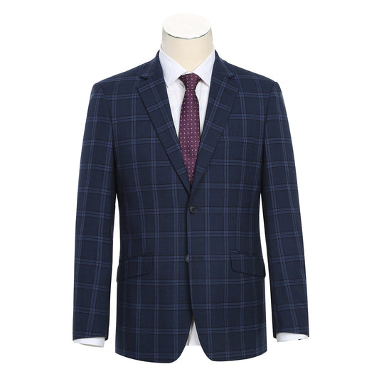 293-22 Men's Slim Fit Checked Suits