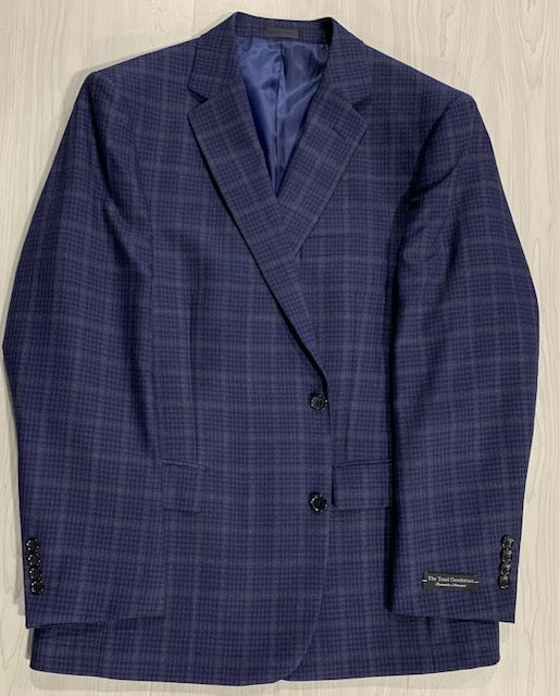 The Total Gentleman Navy and Grey Plaid Sport Coat