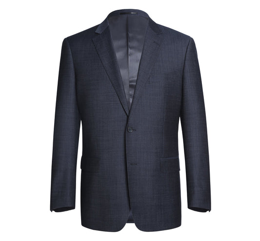 Renoir Navy Sharkskin Classic Fit Suit