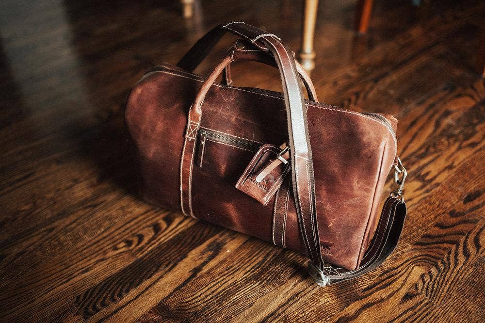 30L Weekender Top Grain Leather Duffel