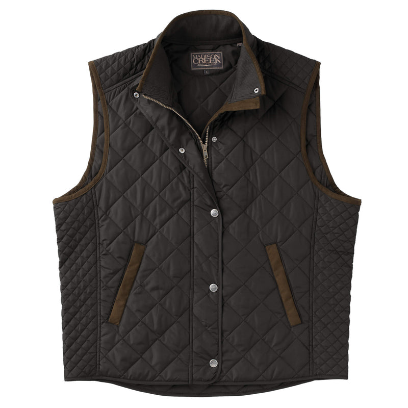 Madison Creek Greenville Diamond Quilted Nylon Black Vest