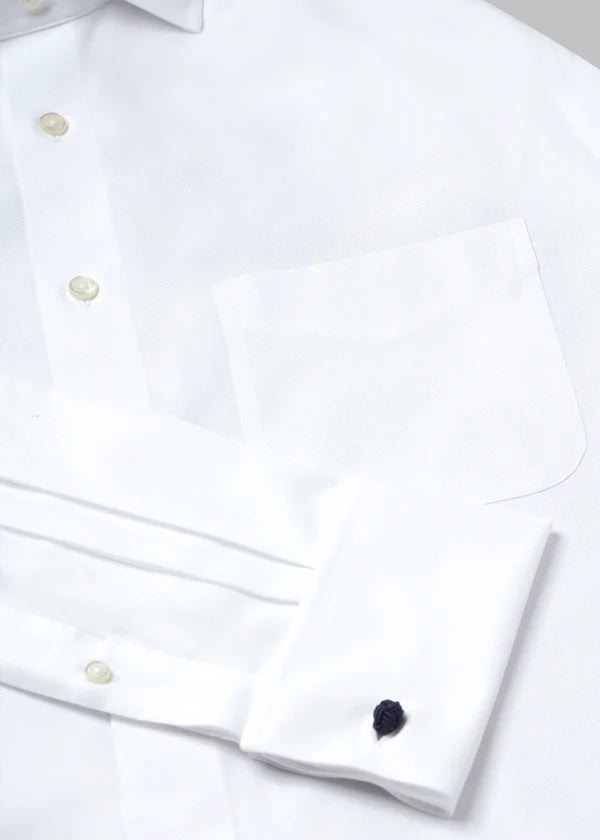 Atica Edinburgh French Cuff White Dress Shirt