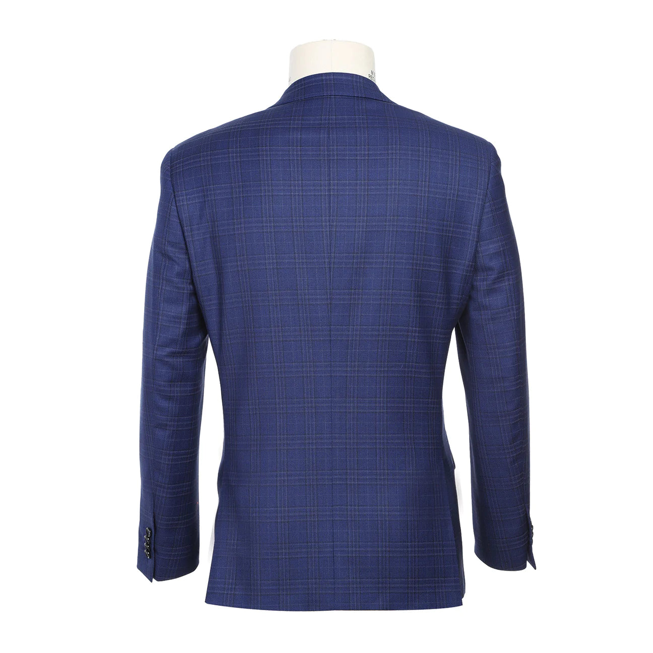 Renoir Blue/Black/Light Grey Plaid Slim Fit Sport Coat 563-7