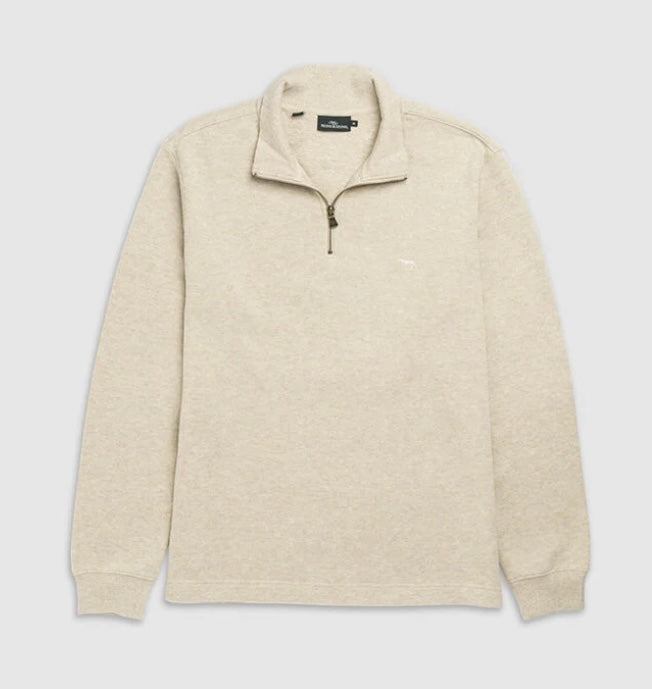 Rodd and Gunn Alton Ave 1/4 Zip Sweatshirt in Camel