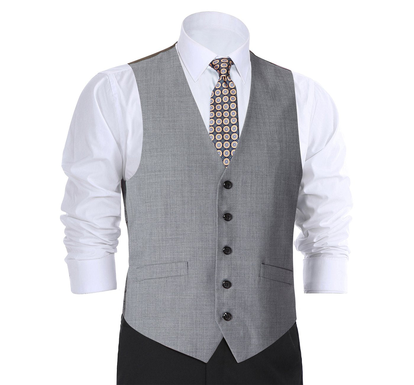 508-5 Men's Classic Fit Suit Separate Wool Vest