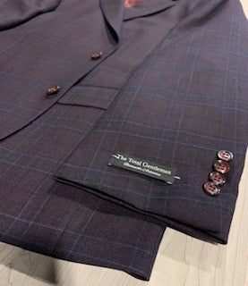 TG Burgundy Plaid Classic Fit Sport Coat