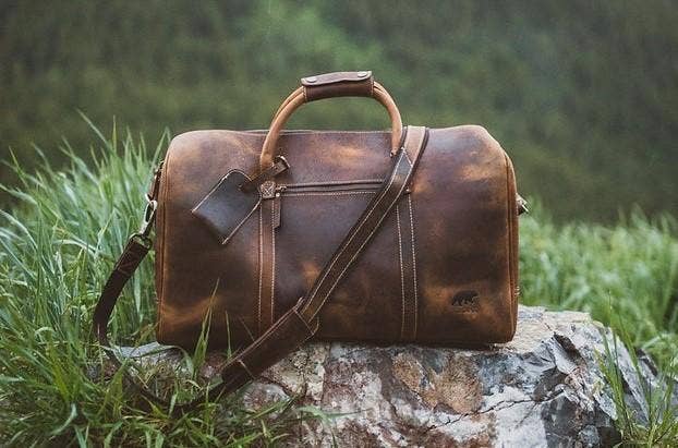 30L Weekender Top Grain Leather Duffel