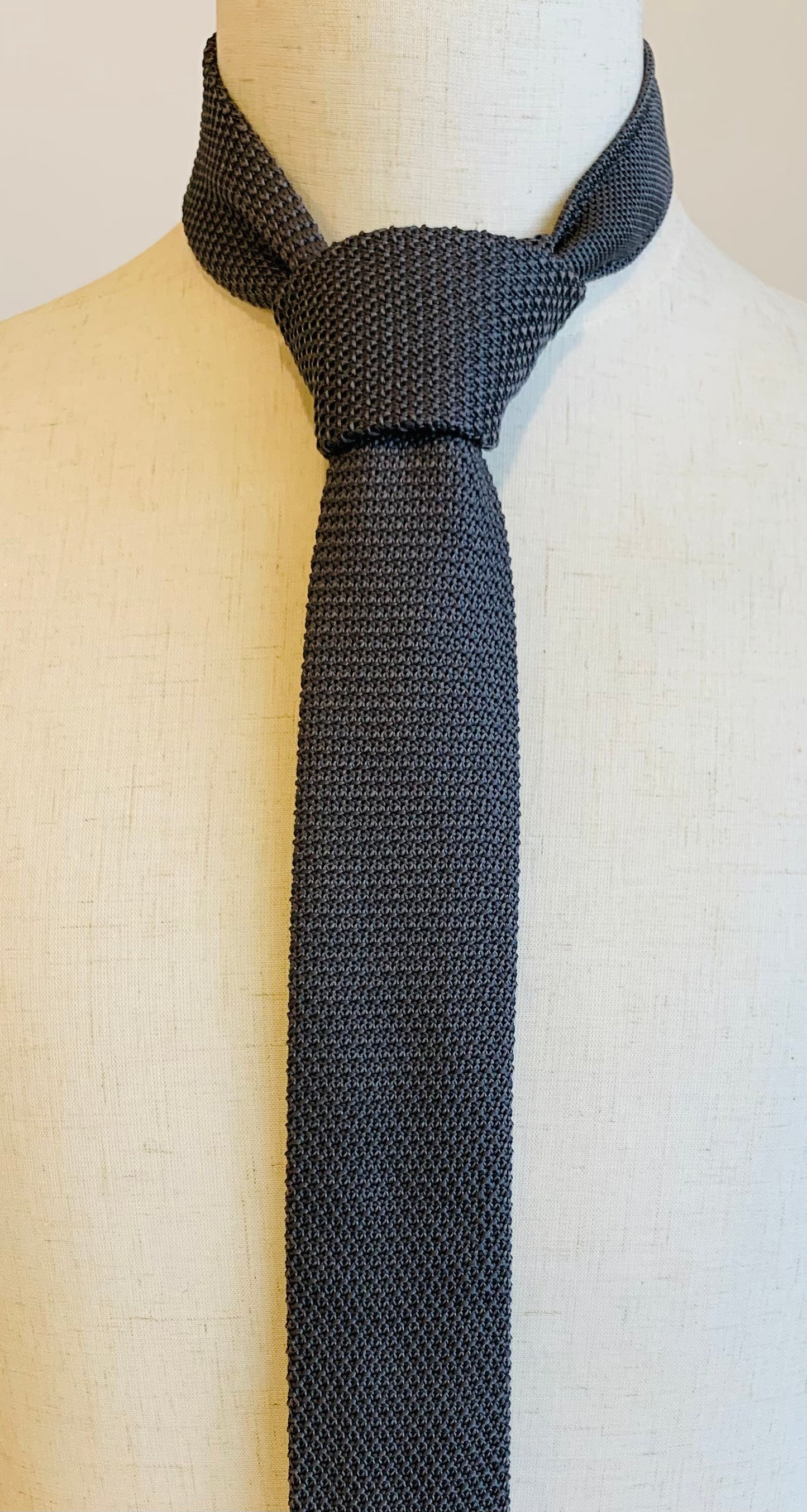 Andrew Fezza Grey Knit Tie