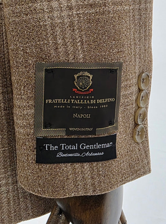 TG Signature Series Light Brown and Tan Plaid Sport Coat on sale