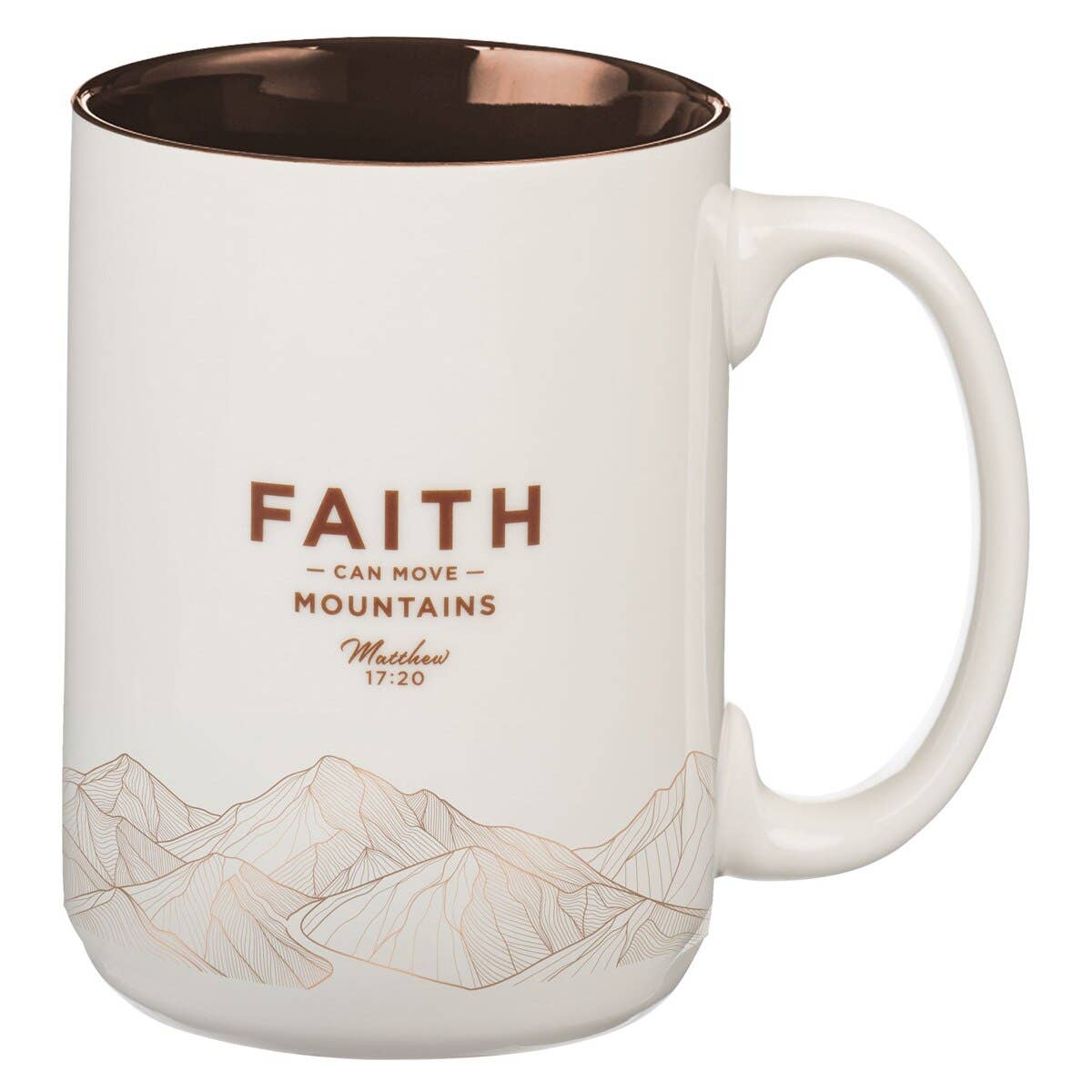 Coffee Mug White Faith Mountains Matt. 17:20