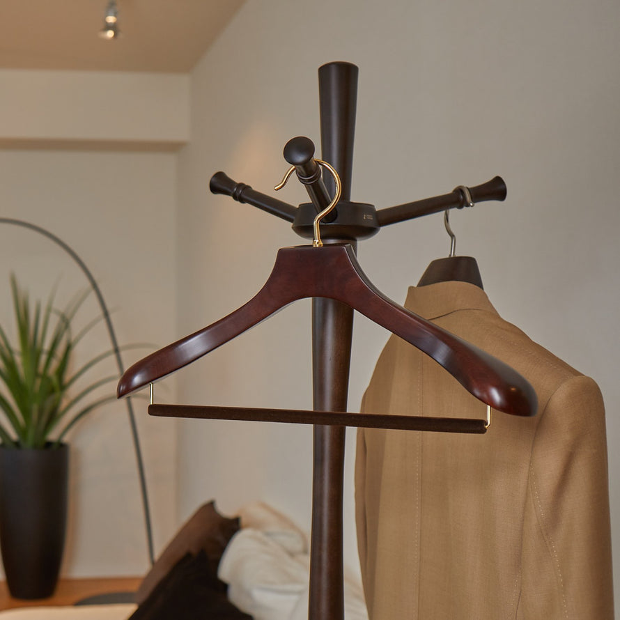 Nakata AUT-05 Luxury Suit Hanger-Smoked Brown