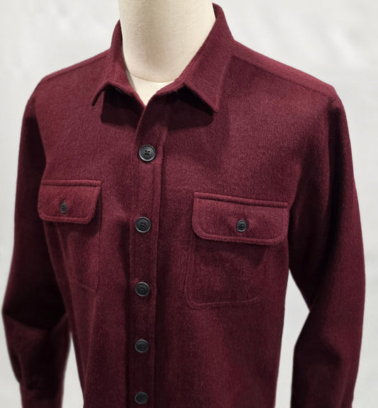 Blue 1899 Burgundy Baby Alpaca Shirt Jacket