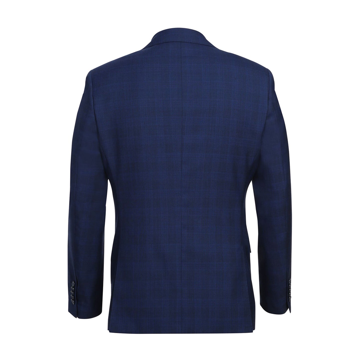 EL72-55-412 Midnight Blue Check Wool Suit