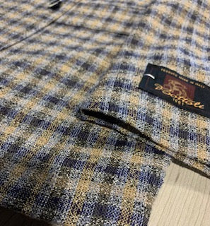 TG Signature Series Tan/Blue/Black/Gold Check Slim Fit Sport Coat on clearance