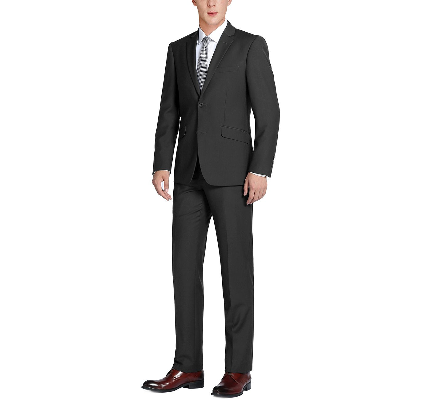 201-1 Men's 2-Piece Single Breasted Notch Lapel Suit