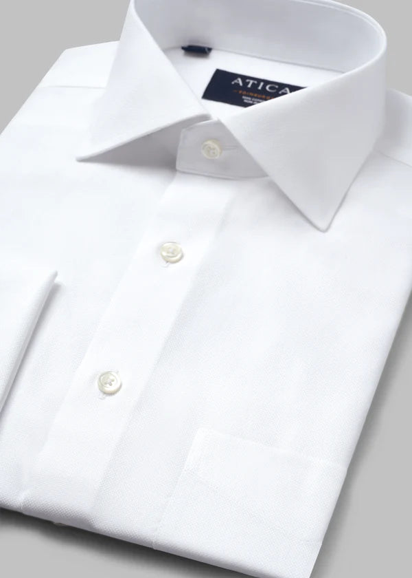 Atica Edinburgh French Cuff White Dress Shirt