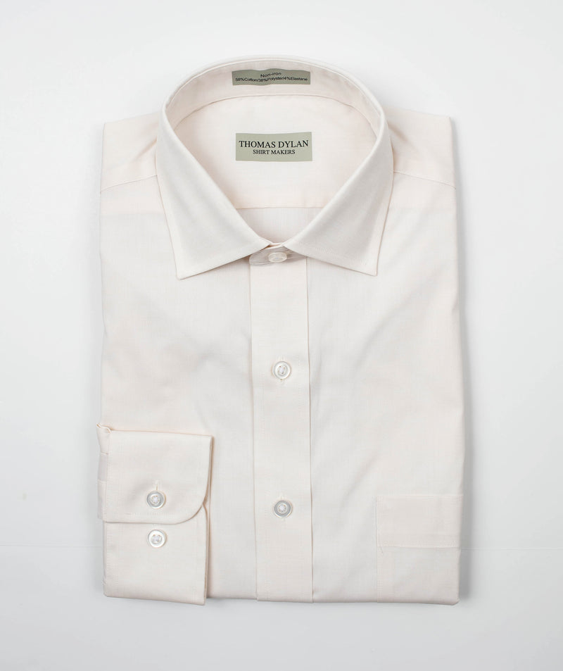 Thomas Dylan Sandstone Spread Collar Dress Shirt