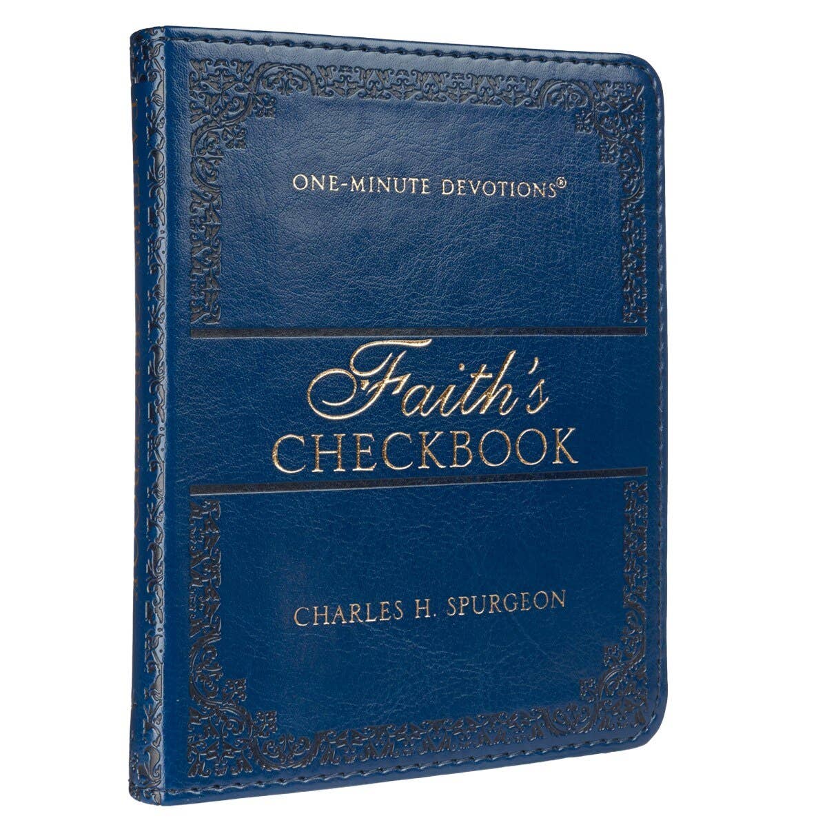 One-Minute Devotion Book, Faith's Checkbook by Charles Spurgeon, Faux Leather