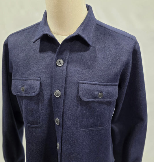 Blue 1899 Navy Baby Alpaca Shirt Jacket