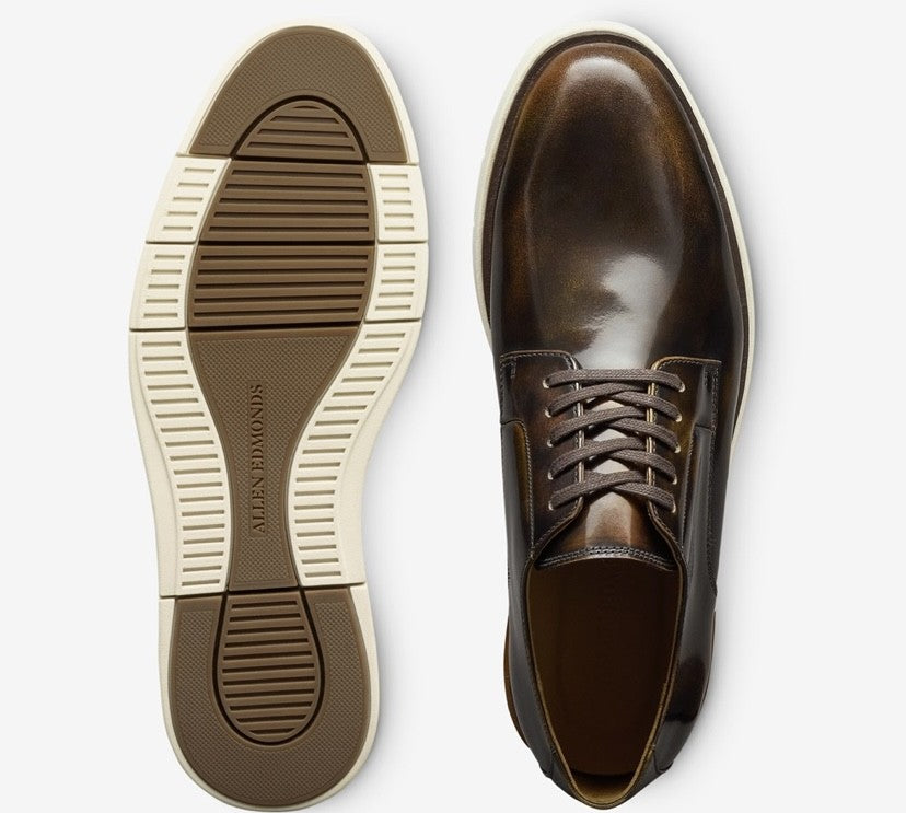 Allen Edmonds Carson Lace-up Hybrid Derby in Antique Bronze Leather