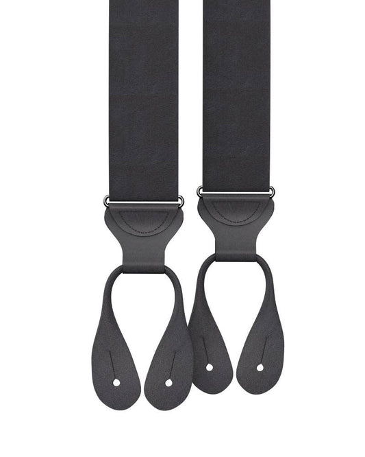 Big & Tall Black Silk Suspenders