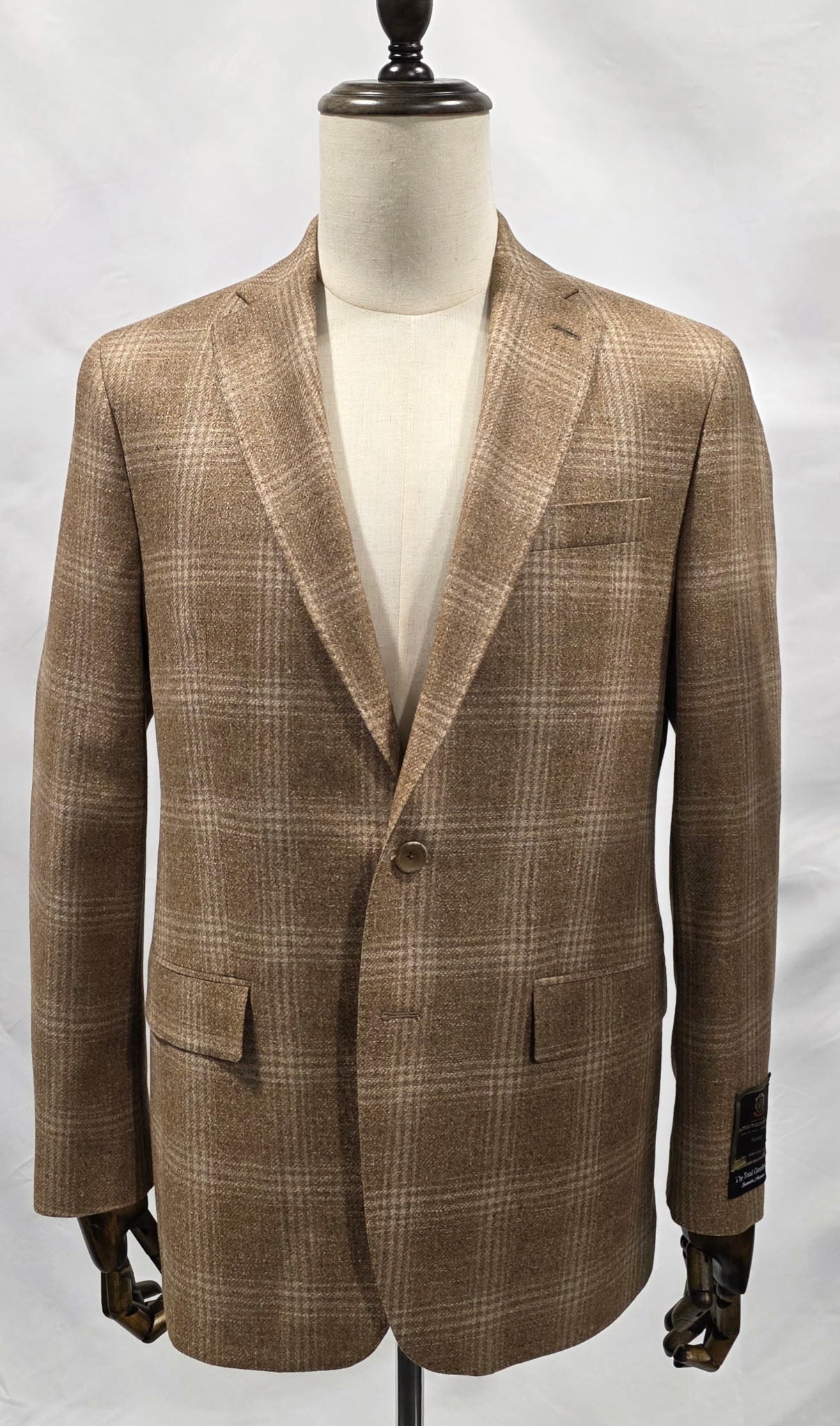 TG Signature Series Fall 2025 Light Brown and Tan Plaid Sport Coat
