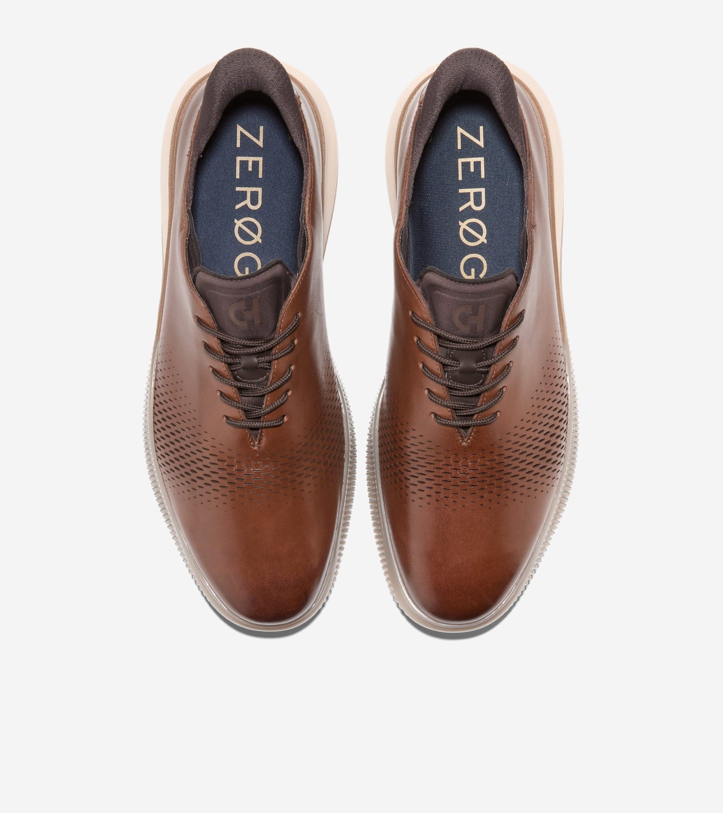 Cole Haan 6.ZERØGRAND Laser Quick-On Oxfords Woodbury-Dark Chocolate-Angora