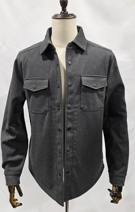 Nicoby Charcoal Grey Twill with Mink Fleece Lining Shirt Jacket