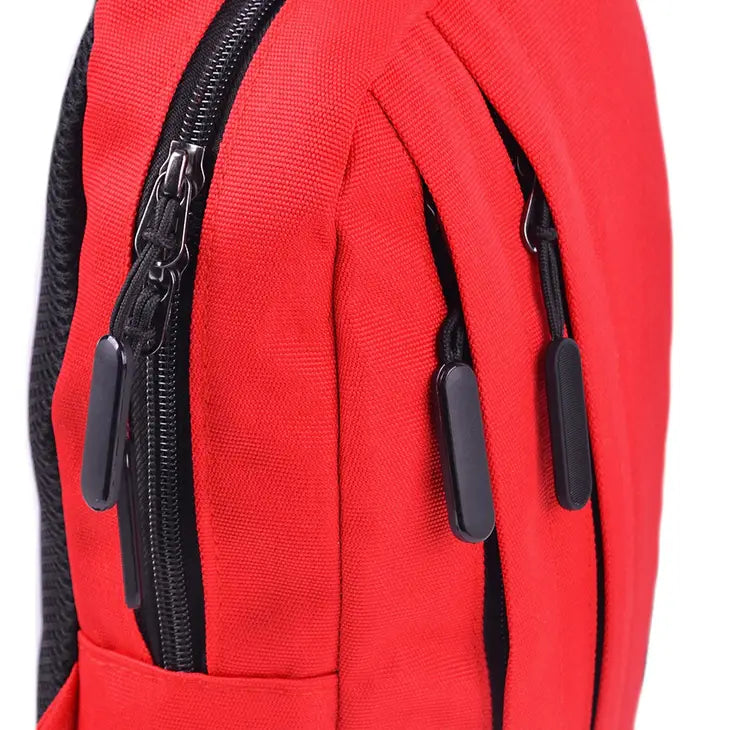 Westeno Crossbody Sling Bag with Reversible Strap-Red