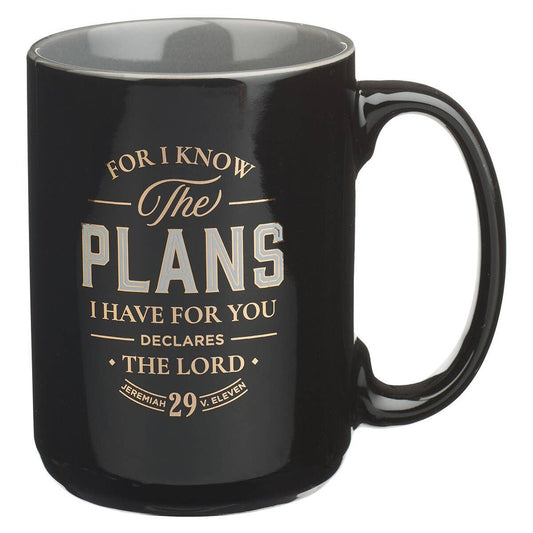 Coffee Mug Black I Know the Plans Jer. 29:11