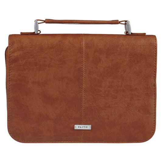 Bible Cover Classic Brown Faith Badge