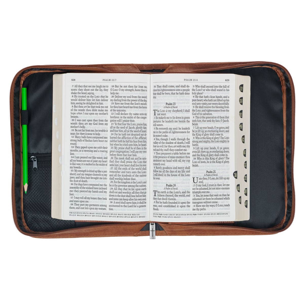 Bible Cover Classic Brown Faith Badge