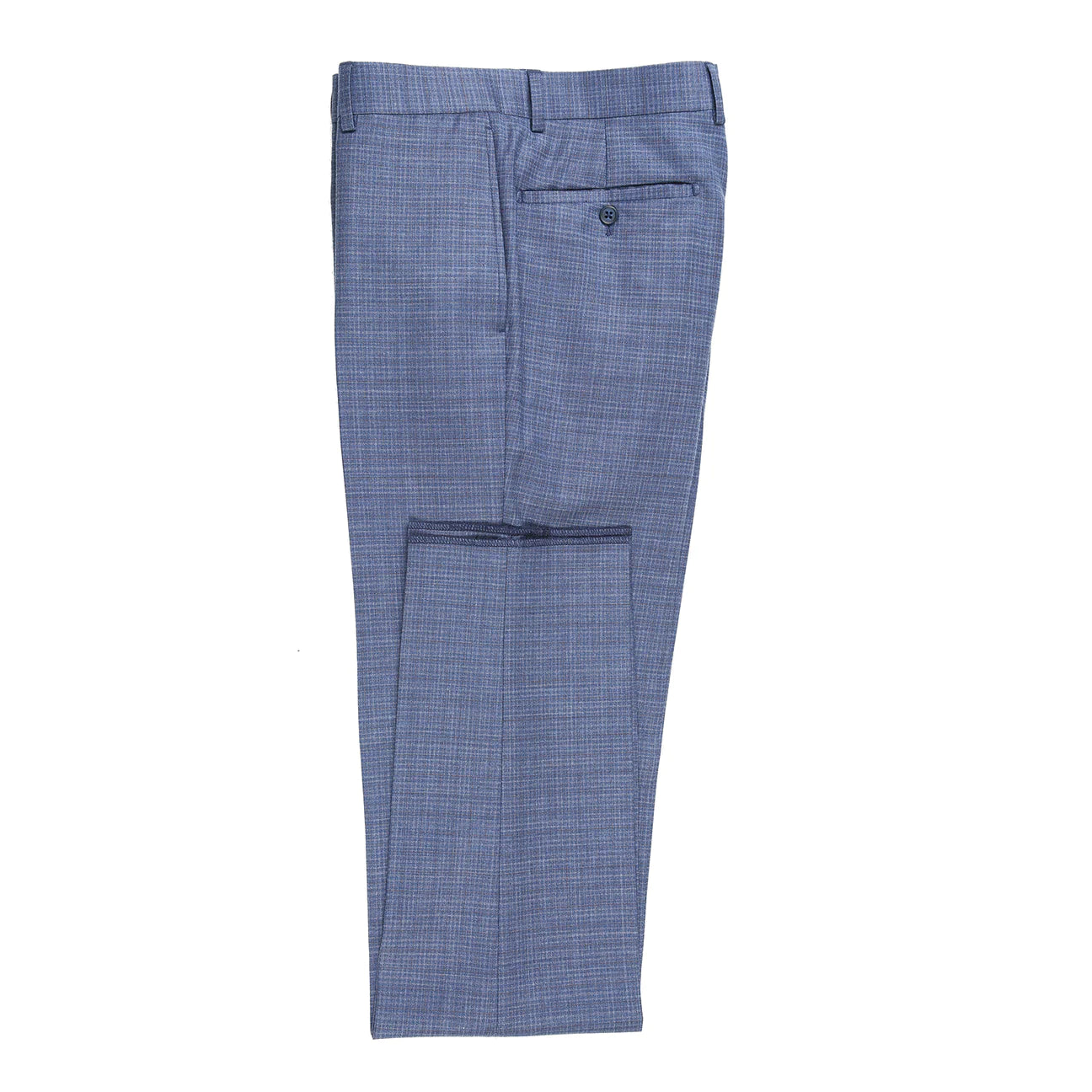 English Laundry Slim Fit Pale Blue Check Notch Lapel Suit