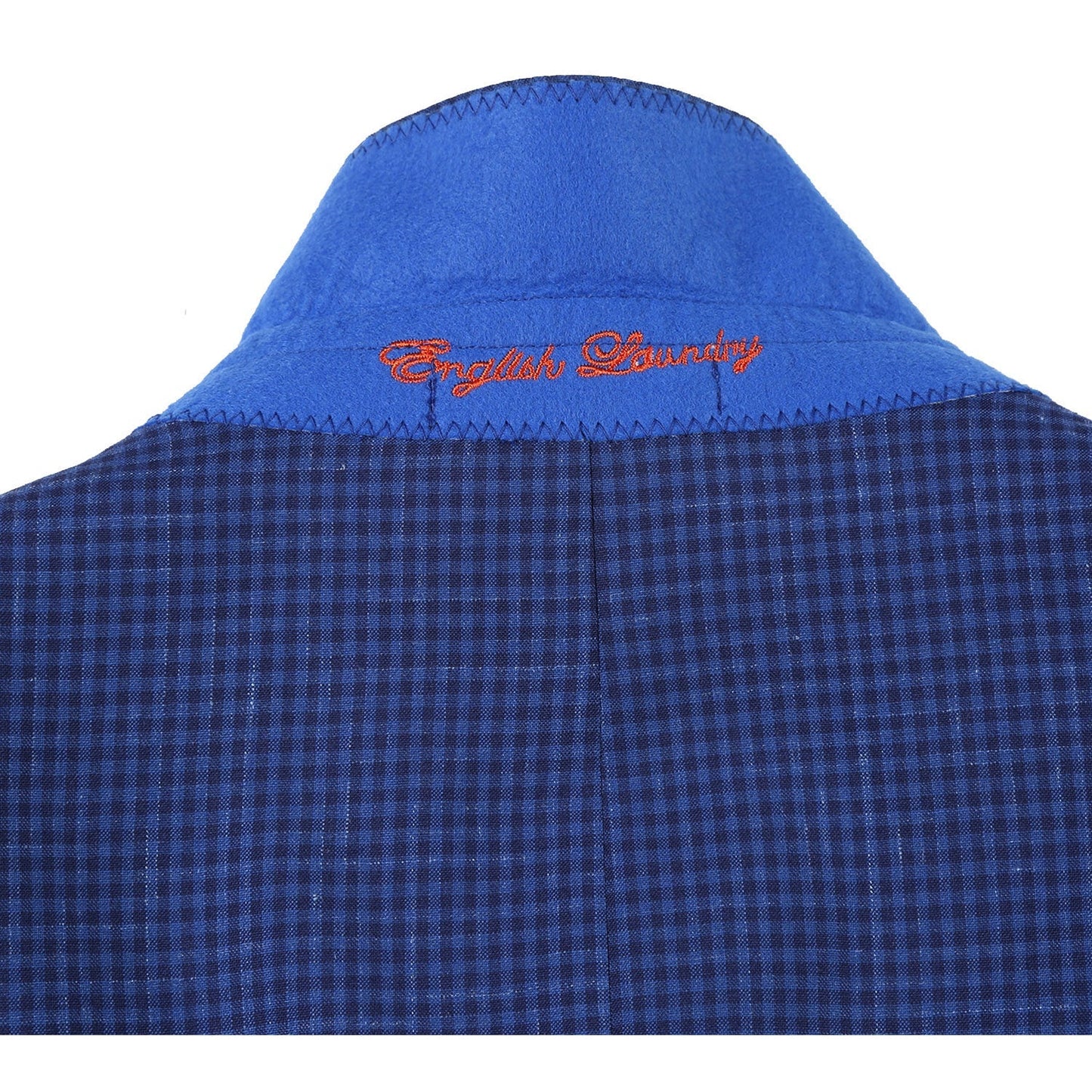 EL72-15-405 Blue Mini-Check Wool Suit