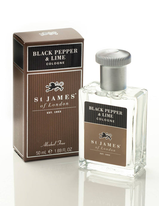 St. James of London Black Pepper and Lime Cologne 50ml (alcohol-free)