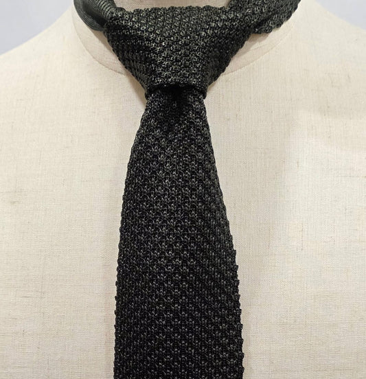 Geoff Nicholson Dark Green Silk Knit Tie