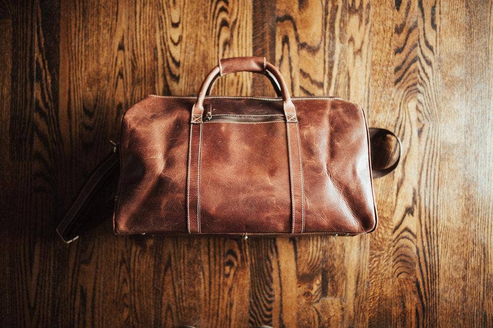 30L Weekender Top Grain Leather Duffel