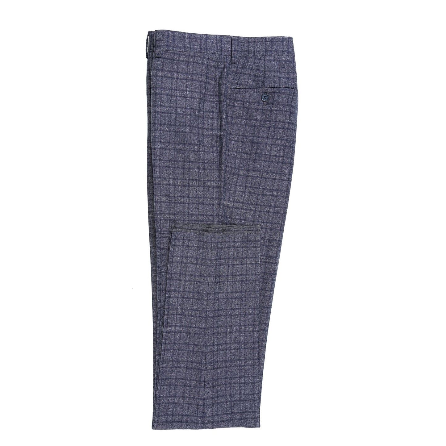 92-59-095EL 3-Piece Pale Denim Check Suit