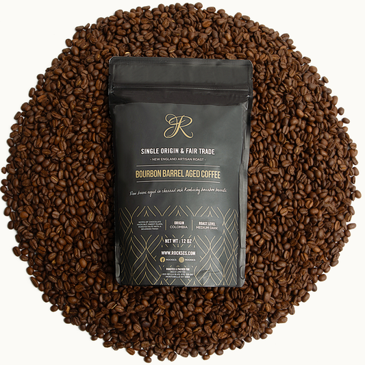 Bourbon Barrel Aged Coffee Beans - 12 Oz Bag