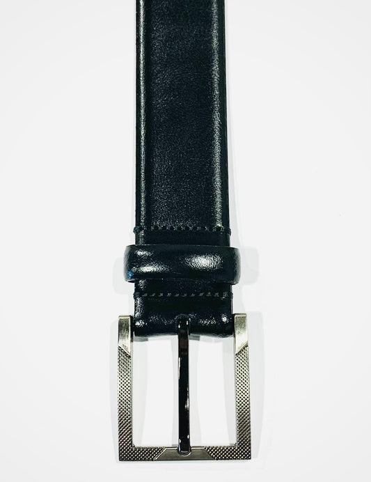Emilio Scotti Black Italian Leather Belt