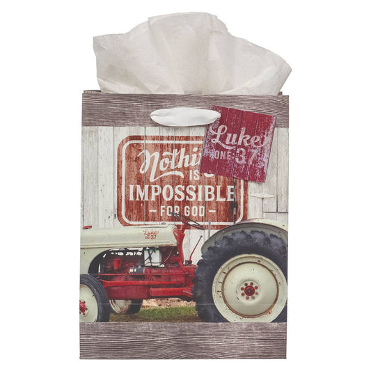 Gift Bag 8N Ford Tractor Nothing is Impossible Lk. 1:37
